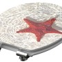Schütte WC-Sitz Red Starfish mit Absenkautomatik, Holzkern, Motiv Seestern.