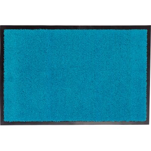 Türkise Sauberlaufmatte, 40x60 cm, mit rutschfestem PVC-Rücken. Fußmatte für den Innenbereich.