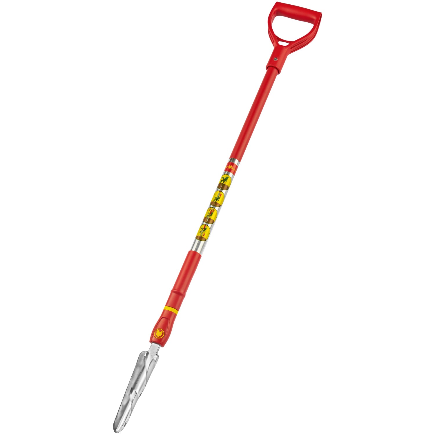 Wolf Distelstecher iW-F: Unkrautstecher mit D-Griff und Alustiel für Gartenarbeiten.