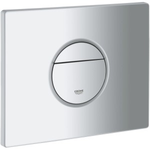 Grohe Nova Cosmopolitan Abdeckplatte in Chrom-Weiß für WC-Spülung.