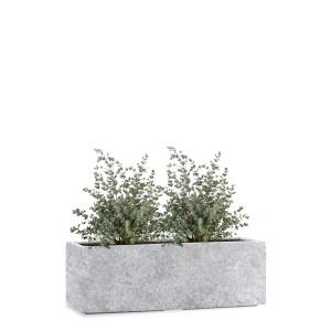 Pflanzwerk Pflanzkübel Tub Premium Frostbeständig Lava 50 cm Hellgrau