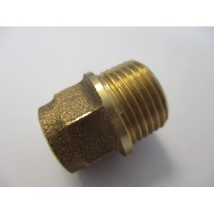 Kirchhoff Übergangsnippel, 12 mm x 16,7 mm, aus Messing für Lötfittings.