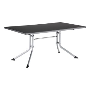 Kettler Klapptisch Boulevard, 160x95 cm, silber-anthrazit. Gartentisch mit Aluminiumgestell und Kettalux-Tischplatte.