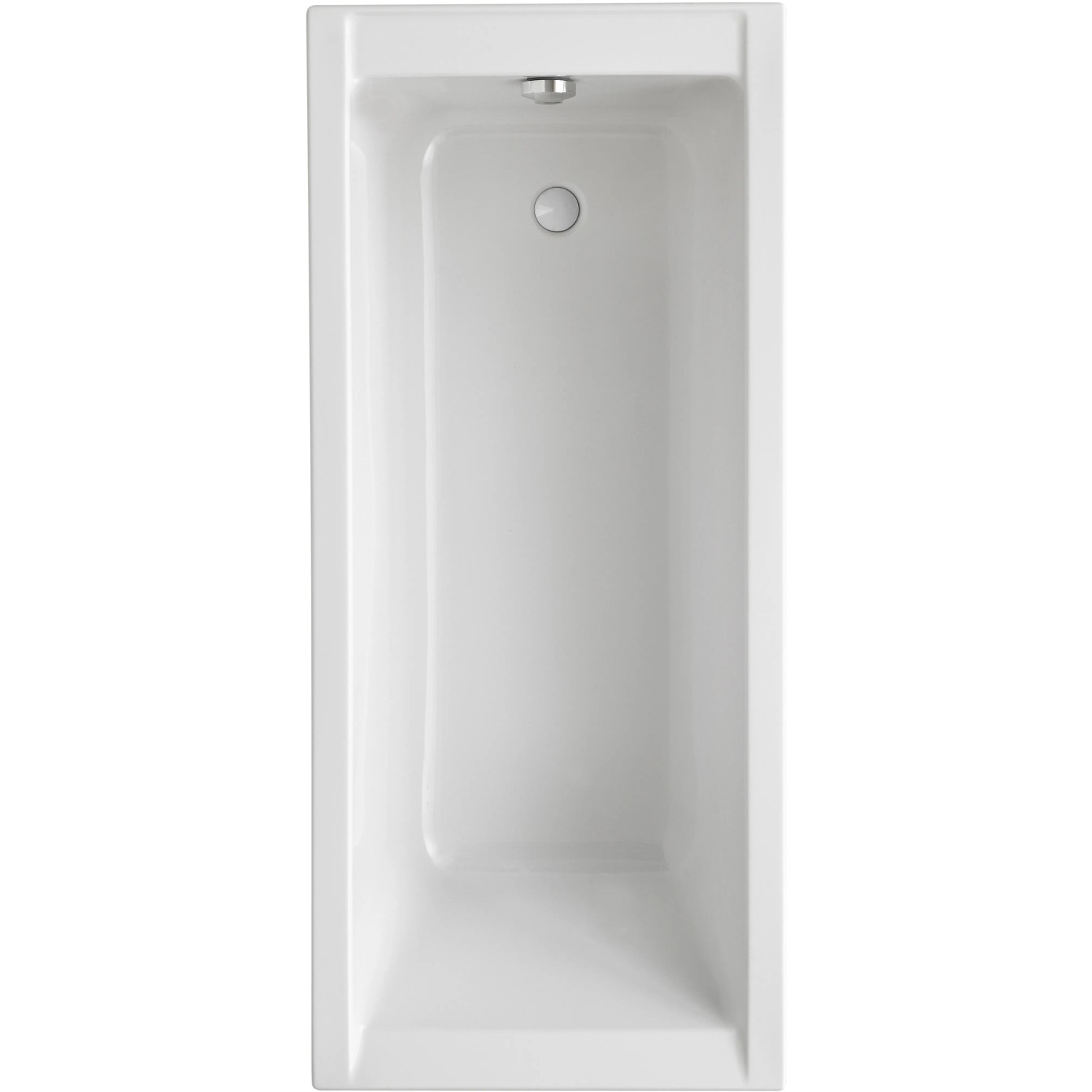 Rechteckige Badewanne Costa, 160x75 cm, in Weiß, von oben.