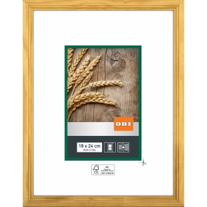 OBI Holz-Wechselrahmen Natur, 18x24 cm, FSC®-zertifiziert. Bilderrahmen aus hellem Holz.