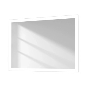 Rechteckiger Emke LED Badspiegel 80x60 cm mit heller LED-Beleuchtung. Moderner Wandspiegel für Badezimmer.