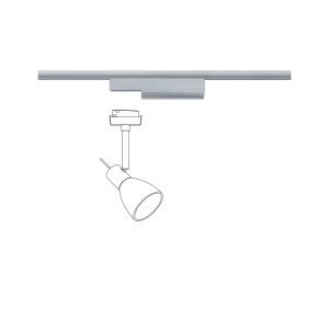 Paulmann URail Spotadapter in Chrom matt für Schienensysteme, Zigbee Smart Home kompatibel.