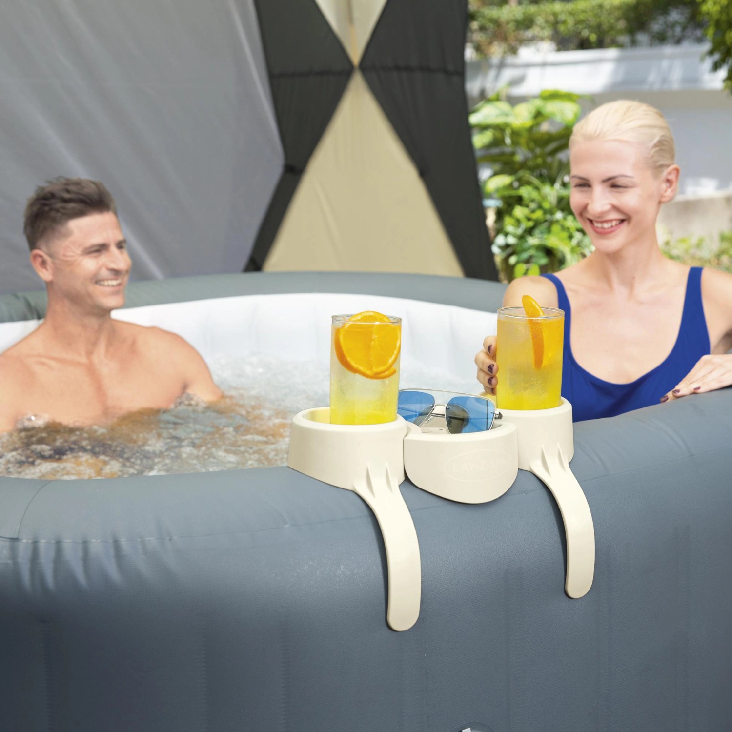 Bestway Getränkehalter Xtras für Lay Z Spa: Getränke und Zubehör immer griffbereit im Whirlpool.