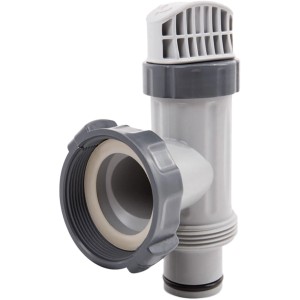 Intex Absperrschieber aus Kunststoff, grau, für Pool-Filterpumpen und Zu-/Ablaufregulierung.