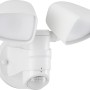Weiße Telefunken LED-Außenleuchte mit Bewegungsmelder, 2-flammig, 1000 Lumen.