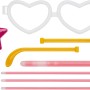 Knicklichter Party-Set Glow Girl Pink mit Brille, Armband, Ring und Stab.