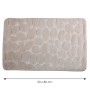 Beige MSV Badematte Kiesel, 50x80 cm, mit Kieselstein-Optik für Badezimmer.