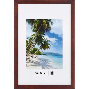 Holzbilderrahmen in Mahagoni, 20x30 cm, glatte Oberfläche. Bilderrahmen für Fotos und Kunstdrucke.