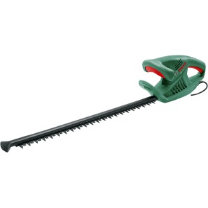 Bosch EasyHedgeCut 55 Elektro-Heckenschere: Grüne Heckenschere mit schwarzem Schwert.