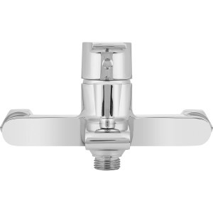 Wannenarmatur Bisenzio in Chrom-Optik, Einhebelmischer für die Badewanne.