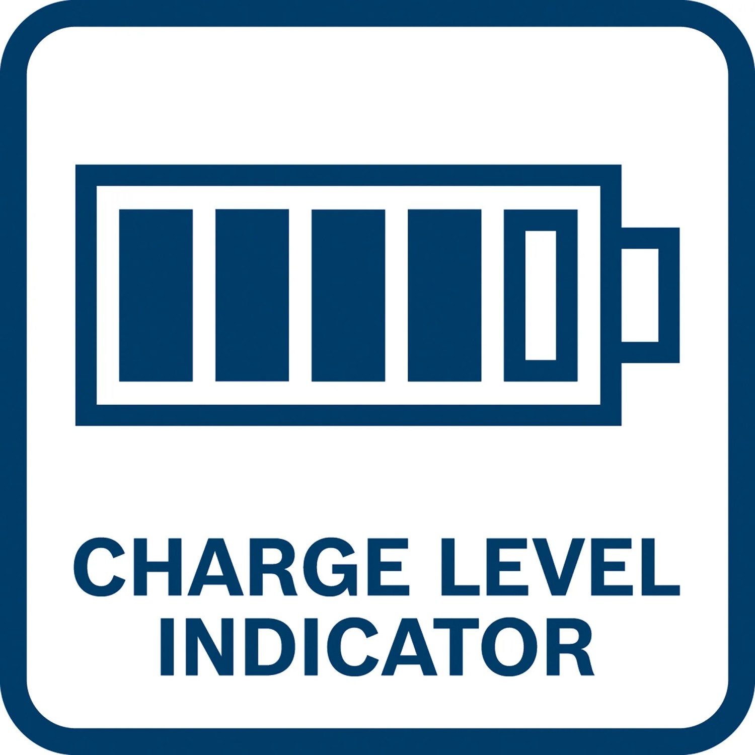 Symbol für Ladestandsanzeige für Bosch Professional 18V Werkzeuge.