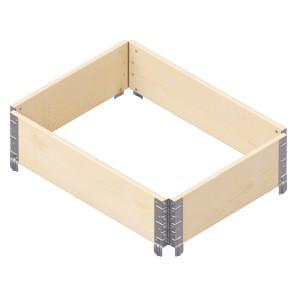 Upyard Hochbeet 80x60 cm aus Holz, naturbelassen, mit verzinkten Stahlwinkeln.