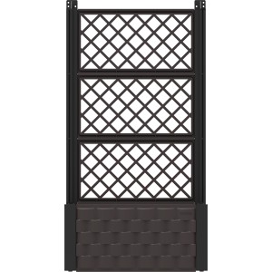 Duramax Rankkasten mit Gitter, braun, 55x131x55cm, ideal für Pflanzen und als Sichtschutz.