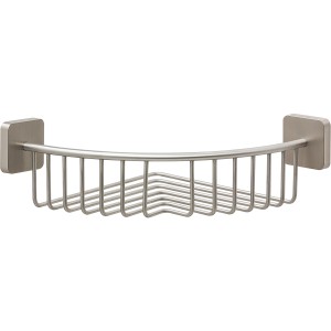 Tiger Eck-Duschablage Onu aus gebürstetem Edelstahl für die Dusche.