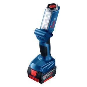 Bosch Professional GLI 18V-300 Akku-Lampe, blaue Handleuchte mit LED Licht und 18V Akku.