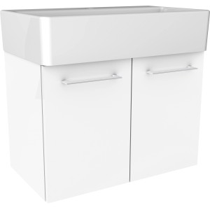 Fackelmann Waschbeckenunterschrank Lima Weiß matt 59 cm