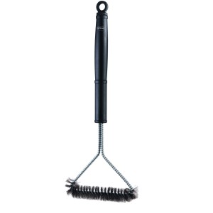 Rösle Grillrost-Reinigungsbürste, 43 cm, mit schwarzem Kunststoffgriff für die Grillreinigung.