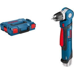 Bosch Professional Akku-Winkelbohrmaschine GWB 12 V-10 Solo mit L-Boxx, blau/rot.