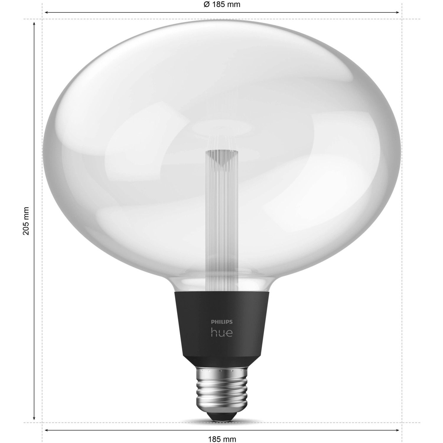 Philips Hue E27 LED Lightguide Ellipse: Smarte Lampe mit Farbwechsel und App-Steuerung.