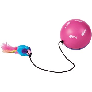 Trixie Turbinio Ball für Katzen mit Motor und Maus am Band, ø 9cm.