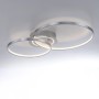 Moderne LED-Deckenleuchte Asmina von Just Light, Aluminium, 69x55 cm, mit drei Ringen.