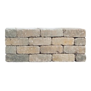 Diephaus Mauerstein Collo Muschelkalk, Ansicht einer kleinen Mauer aus den Steinen.