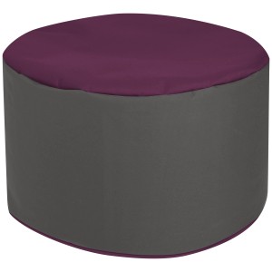 Sitting Point Sessel Bebop in Aubergine/Grau, bequemer Sitzsack für Indoor & Outdoor.