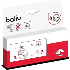 baliv Klebeset für Duschzubehör zur Wandmontage ohne Bohren, max. 40kg Tragkraft.