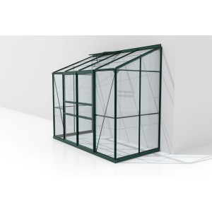 Vitavia Gewächshaus Ida 3300 Smaragd, 3,3 m², Anlehngewächshaus mit Aluminiumrahmen und Sicherheitsglas.