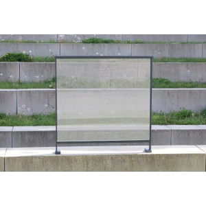 Dieda Geländer Linus Vario, 100x100 cm, Anthrazit. Aluminium Grundrahmen mit Glasfüllung.