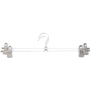 Klammerbügel 2er-Set, 14 cm, silberfarben, für Hosen und Röcke, aus Metall mit rutschfesten Klammern.