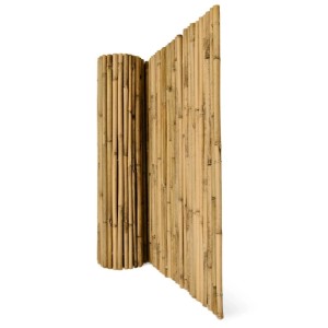 Sol Royal Bambus Sichtschutzzaun, 140x250cm, gerollt und aufgestellt.