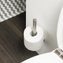 Tiger Reserverollenhalter Boston, Edelstahl gebürstet, mit Toilettenpapierrolle.