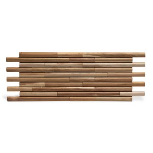 Rebel of Styles Holzverblender UltraWood Teak Round 50 cm x 20 cm Braun