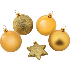 Weihnachtskugel-Set 50-teilig Gold