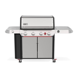 Weber Gasgrill Genesis SP-435W GBS Silber mit 4 Brennern, Sear Zone und Seitenschrank.