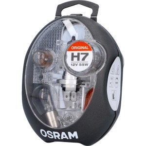 Osram Ersatzlampen-Box H7, 8-teiliges Set für Autoelektrik mit Scheinwerferlampe und Sicherungen.