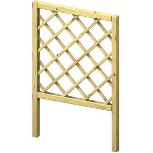 TraumGarten Rechteckgitter Cora, 68 cm, braun, aus Holz, Rankhilfe für Pflanzen.