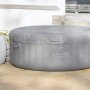 Bestway Lay-Z-Spa St. Lucia AirJet, aufblasbarer grauer Whirlpool mit Abdeckung und Pumpe.
