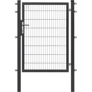 Floraworld Einzeltor Premium Doppelstabmattenfüllung Anthrazit 160 cm x 120 cm