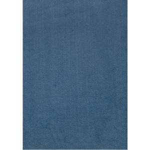 Teppichboden Caracas Azur, Meterware, 400 cm breit, blaue Velours-Oberfläche.