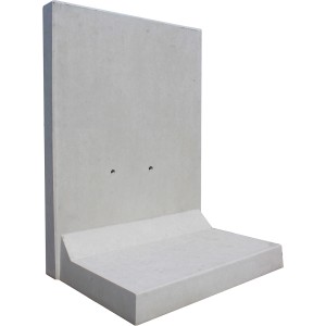 Diephaus L-Stein bewehrt, grau, 205x100x115x12 cm, für Mauersysteme und Einfassungen.