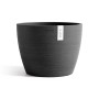 Ecopots Stockholm Pflanztopf, dunkelgrau, 23,2x17,6 cm, für Innen- und Außenbereich.
