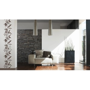 A.S. Creation Pop.up-Panel Bambus Braun als Wandbordüre im Wohnraum.