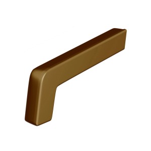 Braune PVC-Seitenteile (2 Stk.) für Fensterbänke, 5 cm hoch.
